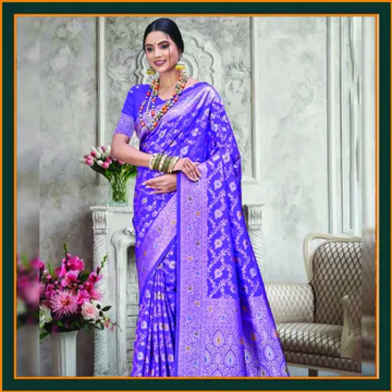 Violet Saree Model